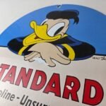 Vintage Standard Gasoline Sign – Disney Donald Duck Gas Pump Porcelain Sign - Image 12
