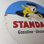 Vintage Standard Gasoline Sign – Disney Donald Duck Gas Pump Porcelain Sign - Image 6