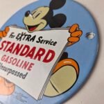 Vintage Standard Gasoline Sign – Porcelain Walt Disney Gas Oil Pump Plate Sign - Image 13
