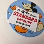 Vintage Standard Gasoline Sign – Porcelain Walt Disney Gas Oil Pump Plate Sign - Image 6
