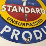 Vintage Standard Oil Company Sign – Gas Motor Oil Pump Plate Porcelain Sign - Image 11