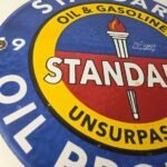 Vintage Standard Oil Company Sign – Gas Motor Oil Pump Plate Porcelain Sign - Image 6