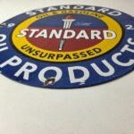 Vintage Standard Oil Company Sign – Gas Motor Oil Pump Plate Porcelain Sign - Image 10