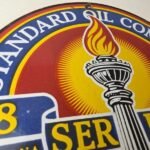 Vintage Standard Oil Company Sign – Porcelain Gas Motor Oil Pump Plate Sign - Image 5