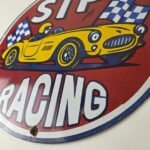 Vintage STP Porcelain Sign – Gas Pump Racing Automotive Sign - Image 14