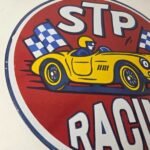 Vintage STP Porcelain Sign – Gas Pump Racing Automotive Sign - Image 6
