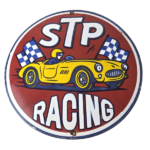 Vintage STP Porcelain Sign – Gas Pump Racing Automotive Sign