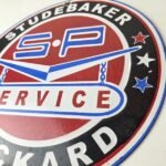 Vintage Studebaker Sign – Packard Service Automobile Gas Pump Porcelain Sign - Image 13