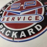 Vintage Studebaker Sign – Packard Service Automobile Gas Pump Porcelain Sign - Image 14