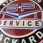 Vintage Studebaker Sign – Packard Service Automobile Gas Pump Porcelain Sign - Image 4