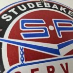 Vintage Studebaker Sign – Packard Service Automobile Gas Pump Porcelain Sign - Image 5