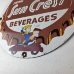 Vintage Sun Crest Tingle Sign – Soda Beverages Porcelain Gas Oil Pump Sign - Image 14