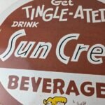 Vintage Sun Crest Tingle Sign – Soda Beverages Porcelain Gas Oil Pump Sign - Image 3
