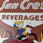Vintage Sun Crest Tingle Sign – Soda Beverages Porcelain Gas Oil Pump Sign - Image 4