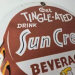Vintage Sun Crest Tingle Sign – Soda Beverages Porcelain Gas Oil Pump Sign - Image 5