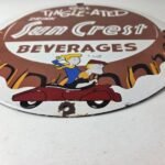 Vintage Sun Crest Tingle Sign – Soda Beverages Porcelain Gas Oil Pump Sign - Image 10