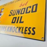 Vintage Sunoco Motor Oils Sign – Disney Dealership Gas Pump Porcelain Sign - Image 13
