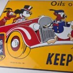 Vintage Sunoco Motor Oils Sign – Disney Dealership Gas Pump Porcelain Sign - Image 3