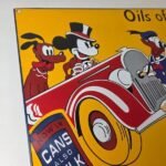 Vintage Sunoco Motor Oils Sign – Disney Dealership Gas Pump Porcelain Sign - Image 5