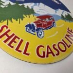 Vintage Super Shell Gasoline Sign – 400 Extra Dry Shell Car Pump Porcelain Sign - Image 11