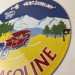 Vintage Super Shell Gasoline Sign – 400 Extra Dry Shell Car Pump Porcelain Sign - Image 13