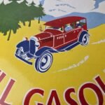 Vintage Super Shell Gasoline Sign – 400 Extra Dry Shell Car Pump Porcelain Sign - Image 3