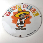 Vintage Taco Bell Sign – Porcelain Restaurant Fast Food Diner Gas Pump Sign - Image 15
