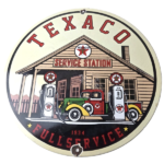 Vintage Texaco Gasoline Advertisement Sign – Gas Service Station Porcelain Sign - Image 2