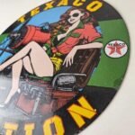 Vintage Texaco Gasoline Gas Pump Sign – Aviation Airplane Porcelain Sign - Image 13