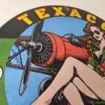 Vintage Texaco Gasoline Gas Pump Sign – Aviation Airplane Porcelain Sign - Image 5
