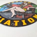 Vintage Texaco Gasoline Gas Pump Sign – Aviation Airplane Porcelain Sign - Image 10
