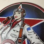 Vintage Texaco Gasoline Sign – Aviation Gas Pump Porcelain Sign - Image 12