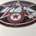 Vintage Texaco Gasoline Sign – Aviation Gas Pump Porcelain Sign - Image 10