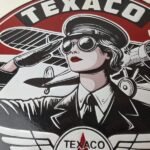 Vintage Texaco Gasoline Sign – Aviation Gas Pump Porcelain Sign - Image 3