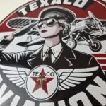 Vintage Texaco Gasoline Sign – Aviation Gas Pump Porcelain Sign - Image 4