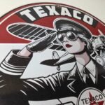 Vintage Texaco Gasoline Sign – Aviation Gas Pump Porcelain Sign - Image 5