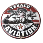 Vintage Texaco Gasoline Sign – Aviation Gas Pump Porcelain Sign - Image 2
