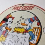 Vintage Texaco Gasoline Sign – Fire Chief Disney Mickey Gas Pump Porcelain Sign - Image 12