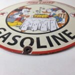 Vintage Texaco Gasoline Sign – Fire Chief Disney Mickey Gas Pump Porcelain Sign - Image 10