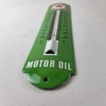 Vintage Texaco Motor Oil Sign – Gas Pump Ad Sign on Porcelain Thermometer - Image 10