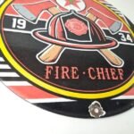 Vintage Texaco Sign – Fire Fighter Chief Gasoline Service Gas Porcelain Sign - Image 11