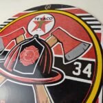 Vintage Texaco Sign – Fire Fighter Chief Gasoline Service Gas Porcelain Sign - Image 12