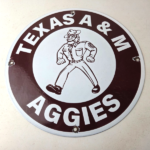 Vintage Texas A&M Sign – College Football Aggies Gas Service Pump Porcelain Sign - Image 15