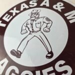 Vintage Texas A&M Sign – College Football Aggies Gas Service Pump Porcelain Sign - Image 4