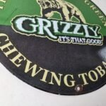 Vintage Tobacco Sign – Porcelain Grizzly Winter Green Gas Oil Pump Plate Sign - Image 11