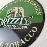 Vintage Tobacco Sign – Porcelain Grizzly Winter Green Gas Oil Pump Plate Sign - Image 13