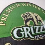 Vintage Tobacco Sign – Porcelain Grizzly Winter Green Gas Oil Pump Plate Sign - Image 5