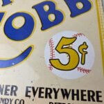 Vintage Ty Cobb Baseball Sign – MLB Candy Michigan Porcelain Gas Sign - Image 3
