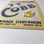 Vintage Ty Cobb Baseball Sign – MLB Candy Michigan Porcelain Gas Sign - Image 10