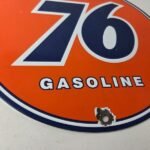 Vintage Union 76 Gasoline Sign – Porcelain Gas Motor Oil Service Pump Sign - Image 11